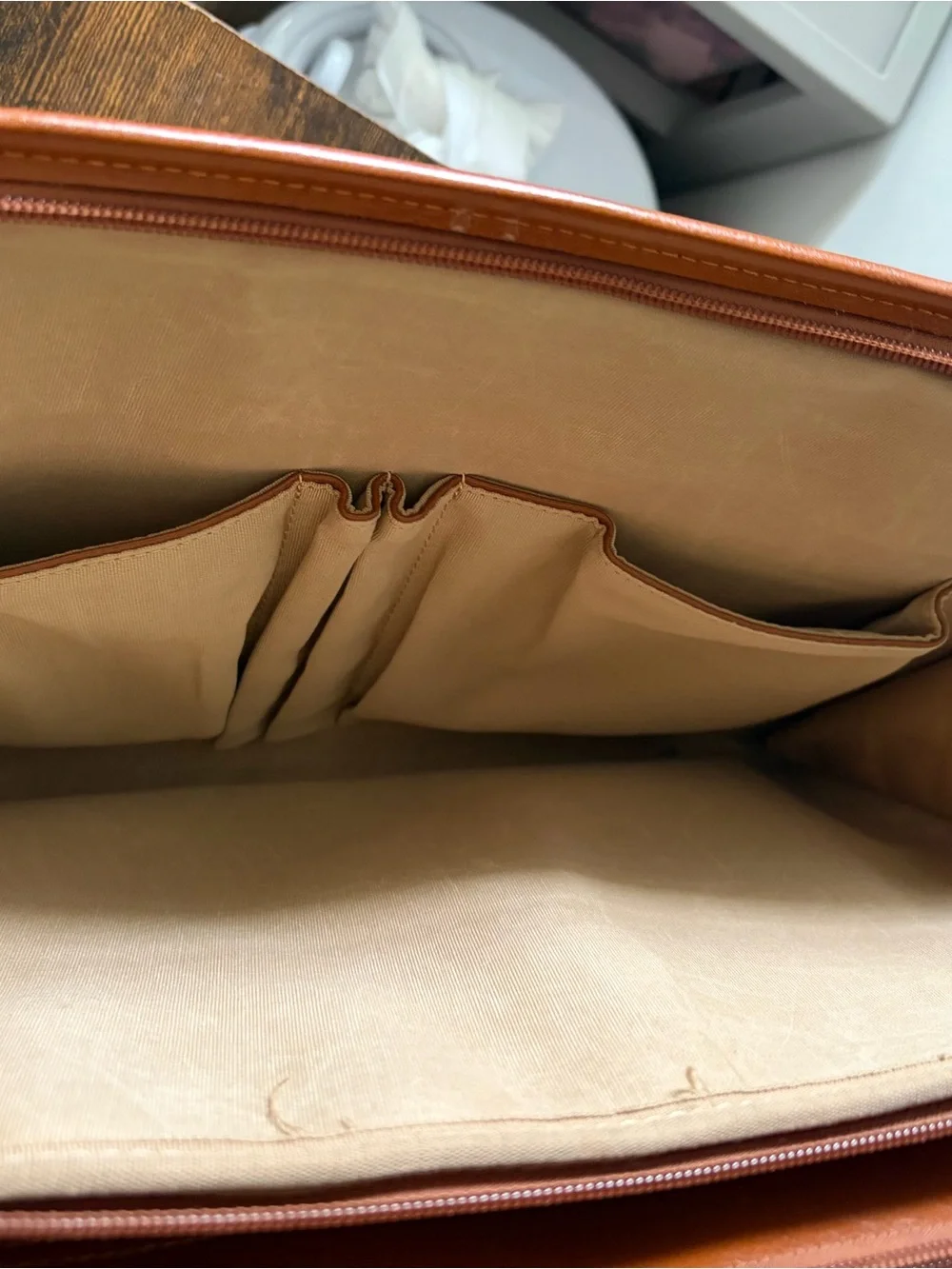Leather Tote Bag with Top Handles